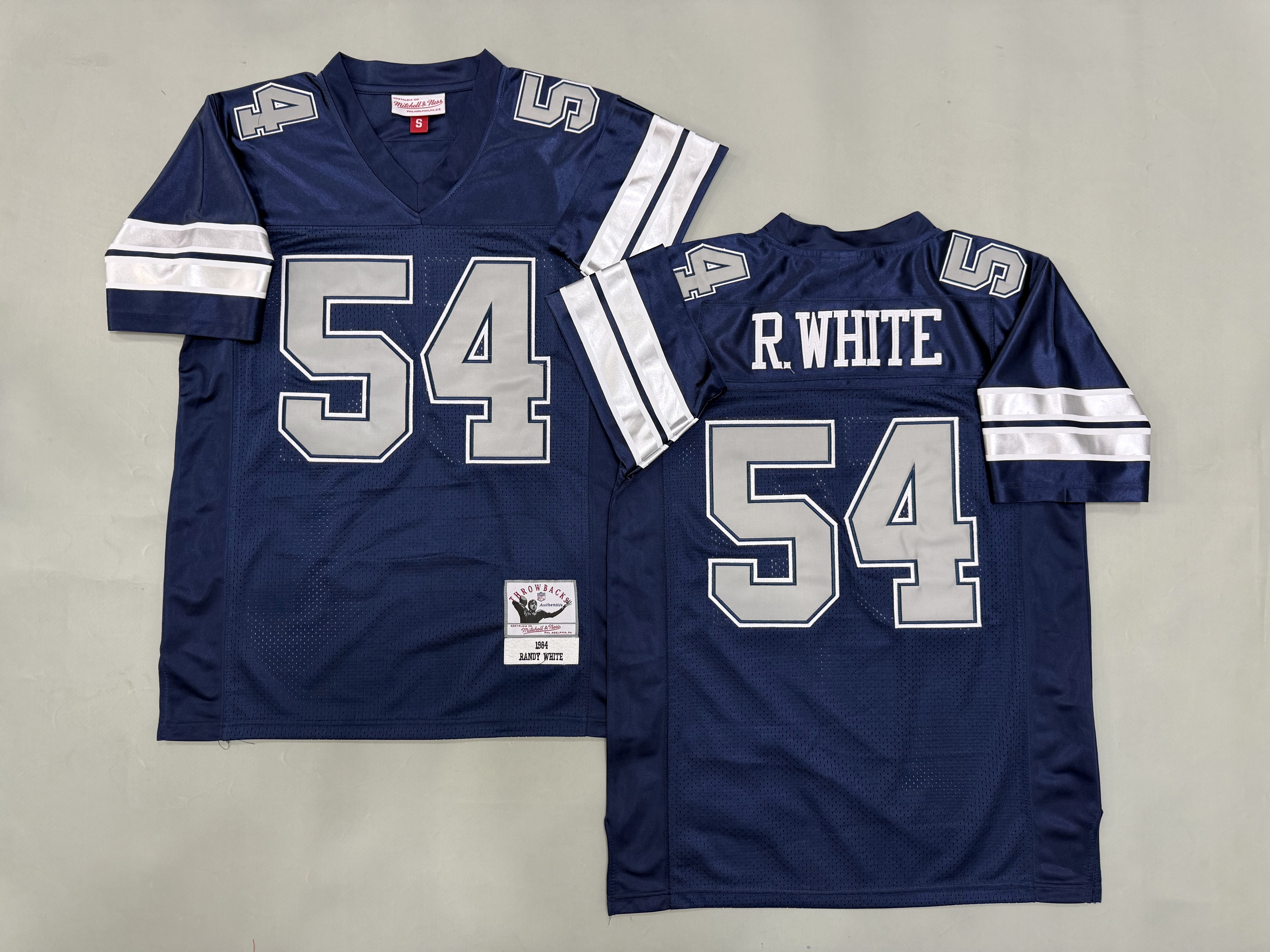 Men 2026 Dallas Cowboys #54 R.White Blue Throwback Game NFL Jersey 001